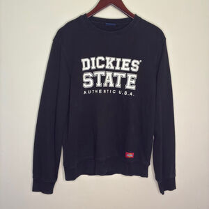 Dickies State Authentic USA Women’s Black Crew Neck Sweatshirt — Size Large